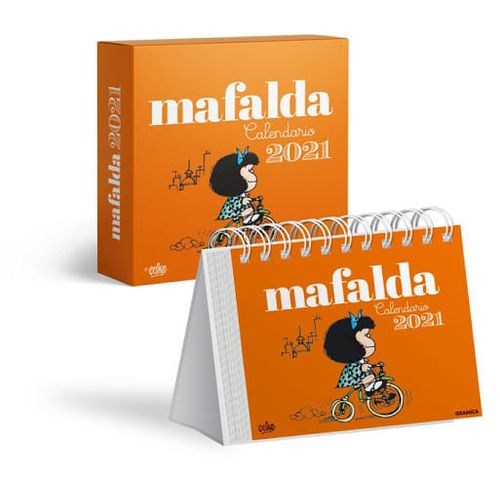MAFALDA 2021 CALENDARIO ESCRITORIO - ANARANJADO
