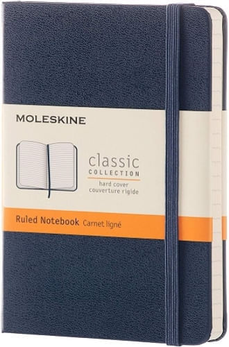 MOLESKINE CLASSIC NTBK PKT RUL SAPH BLU HC