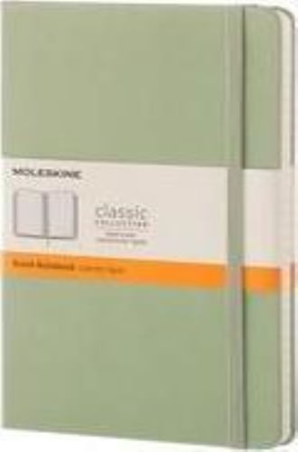 MOLESKINE CLASSIC NOTEBOOK, LARGE, RULED, WILLOW GREEN, HARD COVER