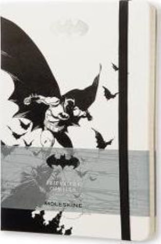 MOLESKINE BATMAN LIMITED EDITION NOTEBOOK, LARGE, RULED, WHITE, HARD COVER