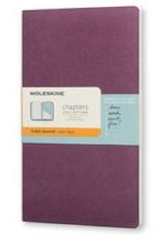 MOLESKINE CHAPTERS JOURNAL, SLIM LARGE, RULED, PLUM PURPLE,