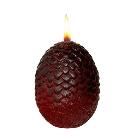 SCULPTED DRAGON EGG CANDLE RED