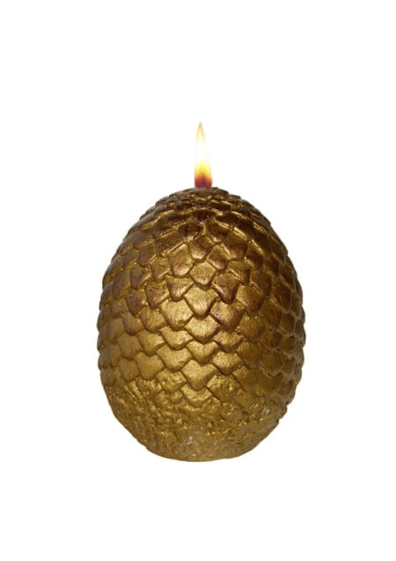 SCULPTED-DRAGON-EGG-CANDLE-GOLD
