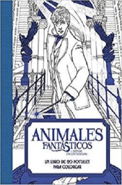 ANIMALES FANTASTICOS - POSTALES PARA COLOREAR