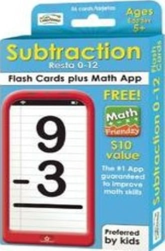 SUBTRACTION 0-12 FLASH CARDS