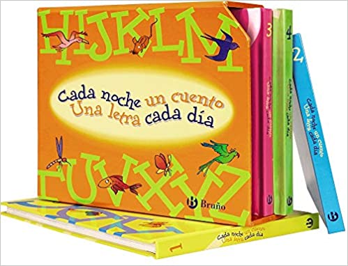ESTUCHE CADA NOCHE UN CUENTO, UNA LETRA CADA DIA (4 TOMO)