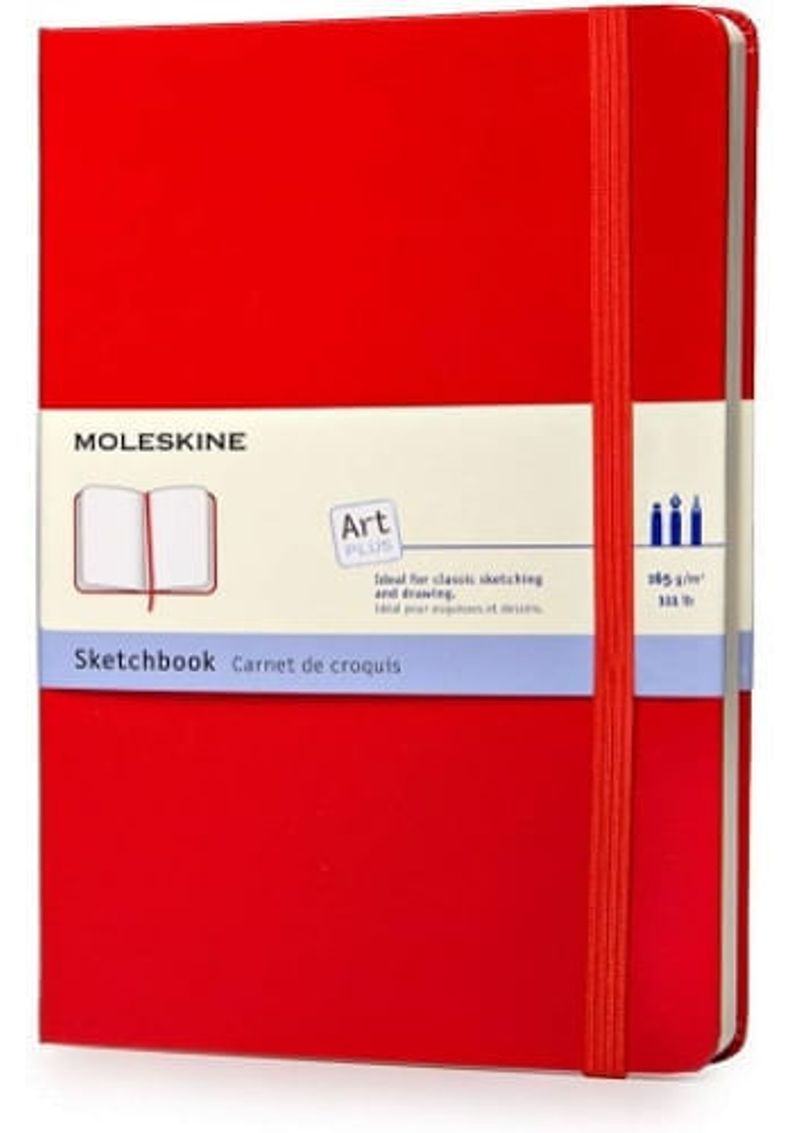 MOLESKINE-ART-PLUS-SKCHBK-LG-PLN-RED-HC