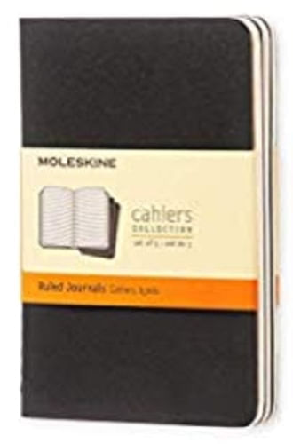 MOLESKINE BLACK RULED CAHIER JNLS P