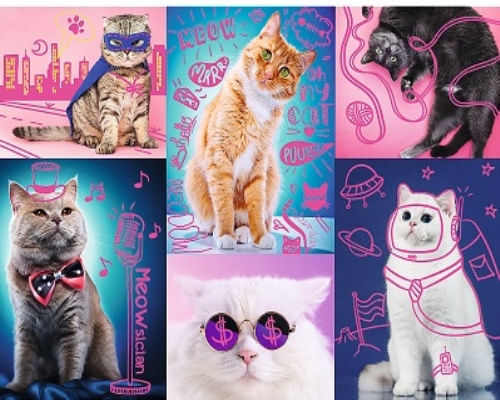 ROMPECABEZAS 1000 PZAS - LINEA LEON SUPER GATOS
