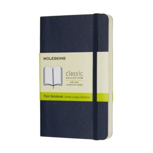 MOLESKINE SAPPHIRE BLUE POCKET PLAIN NOTEBOOK SOFT