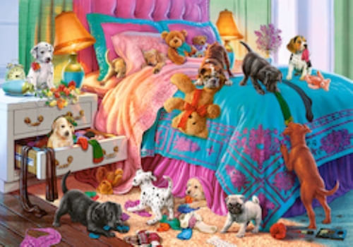 ROMPECABEZAS 1000 NAUGHTY PUPPIES