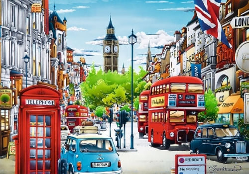ROMPECABEZAS 1000 PIEZAS  CALLES DE LONDON