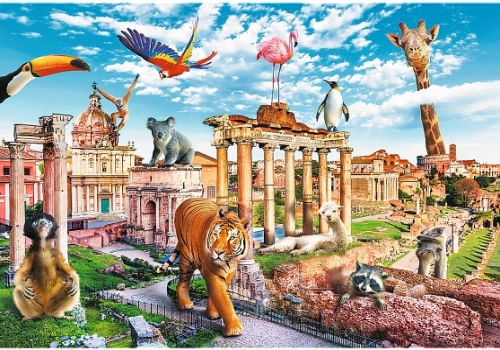 ROMPECABEZAS CIUDADES DIVERTIDAS   1000 PIEZAS ROMA DIVERTIDA