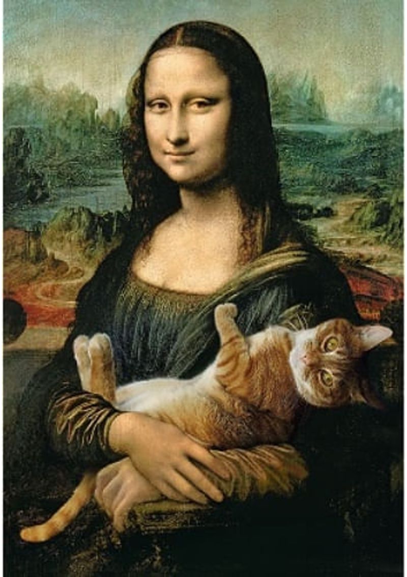 ROMPECABEZAS-500-PIEZAS-MONALISA-Y-GATITO-RONRONOSO