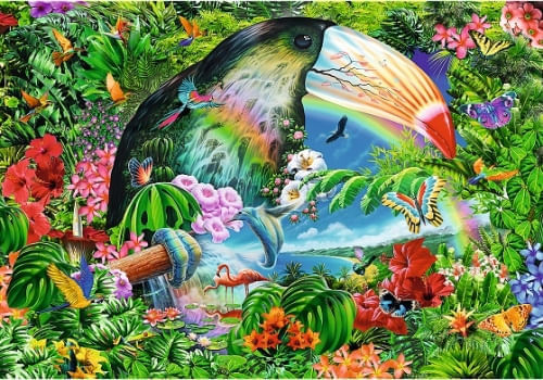 ROMPECABEZAS ESPIRAL 1040 PIEZAS  ANIMALES TROPICALES