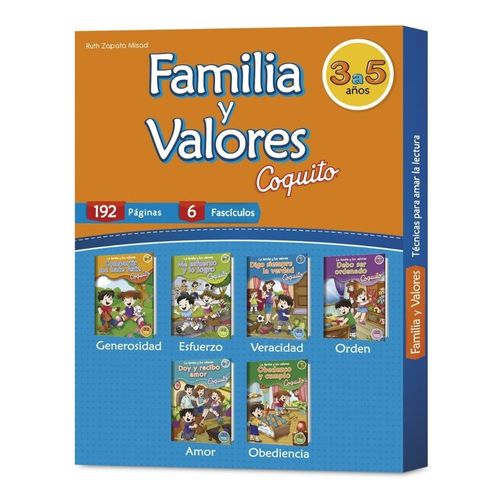 PACK COQUITO FAMILIA Y VALORES ( 6 PIEZAS )