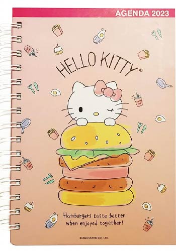 AGENDA 2023 TAMAÑO A5 HAMBURGER HELLO KITTY