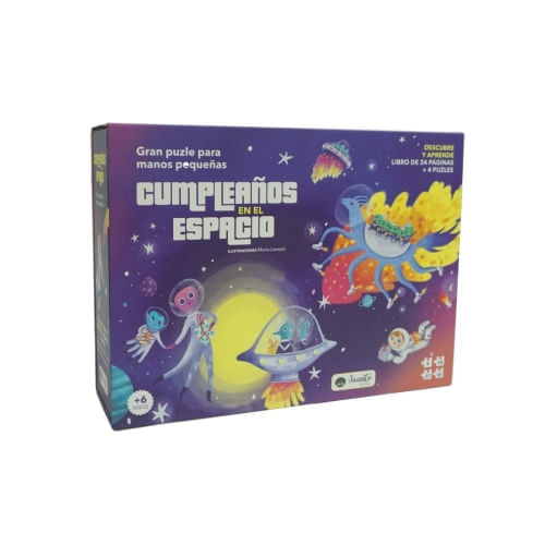 CUMPLEAÑOS EN EL ESPACIO (LIBRO + ROMPECABEZAS)