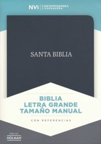 NVI BIBLIA LETRA GRANDE TAMANO MANUAL NEGRO, PIEL FABRICADA