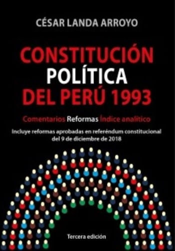 Portada de CONSTITUCIÓN POLÍTICA DEL PERÚ 1993 de CESAR LANDA ARROYO; ANA VELAZCO LOZADA