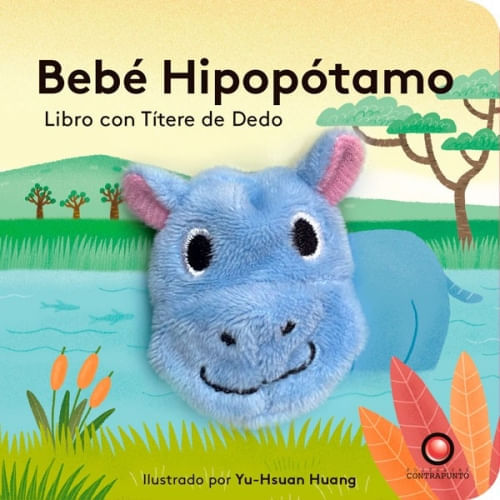 LIBRO CON TÍTERE DE DEDO: BEBE HIPOPOTAMO