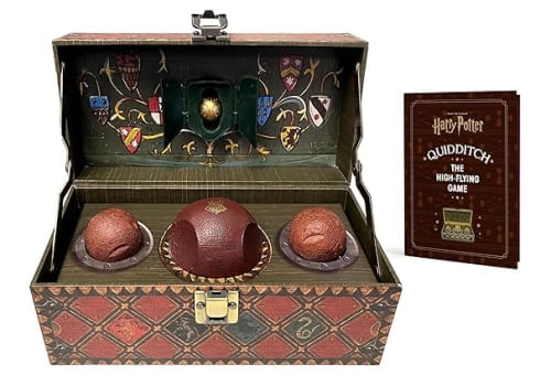 HARRY POTTER COLLECTIBLE QUIDDITCH SET (INCLUDES REMOVEABLE GOLDEN SNITCH!)