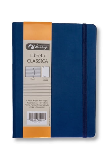 LIBRETA VANTAGE CLASSICA 14X21 AZUL