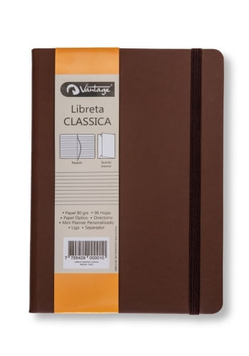 LIBRETA VANTAGE CLASSICA 14X21 CAFÉ