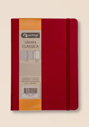 LIBRETA VANTAGE CLASSICA 14X21 ROJA