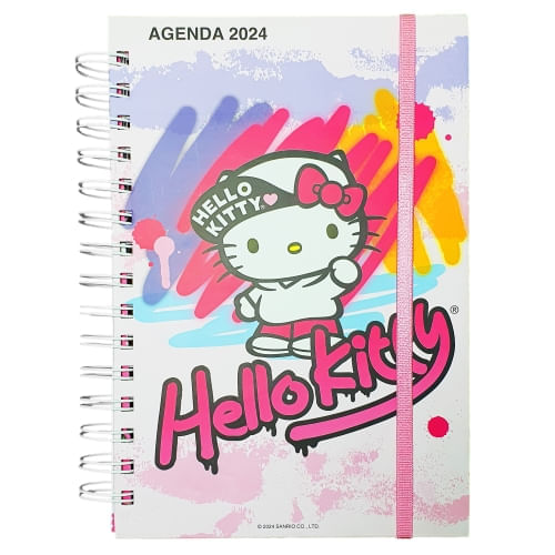 SANRIO AGENDA 2024 TAMAÑO A5 GRAFFITI HELLO KITTY - MULTICOLOR