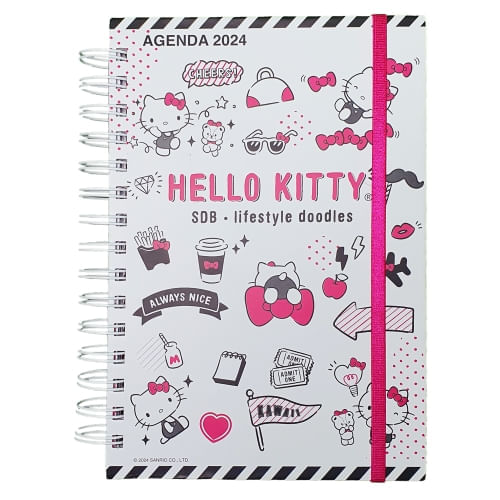 SANRIO AGENDA 2024 TAMAÑO A5 LIFE STYLE HELLO KITTY - MULTICOLOR