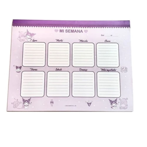 SANRIO PLANNER SEMANAL CORE HELLO KITTY - MULTICOLOR
