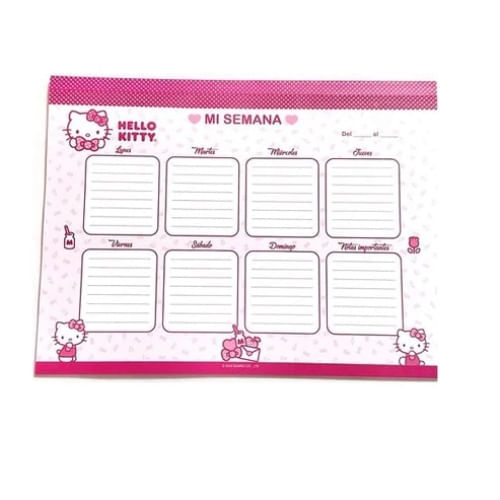 SANRIO PLANNER SEMANAL KAWAII KUROMI - MULTICOLOR
