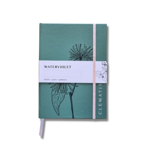 CUADERNO CLEMATIS VERDE - A5 TAPA DURA