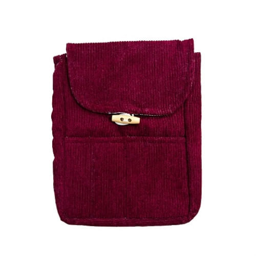 FUNDA PARA LIBROS CORDUROY - GUINDA