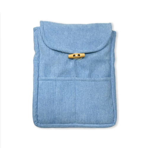FUNDA PARA LIBROS CORDUROY - CELESTE
