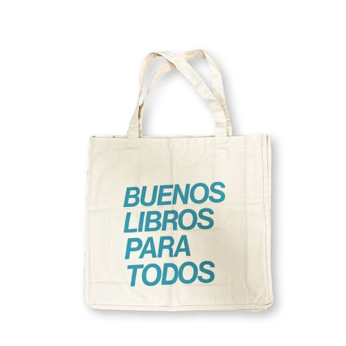 BOLSA DRILL BUENOS LIBROS CELESTE