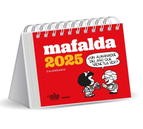 MAFALDA 2025 CALENDARIO ESCRITORIO - ROJA