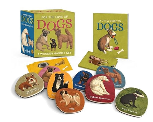 FOR THE LOVE OF DOGS: A WOODEN MAGNET SET