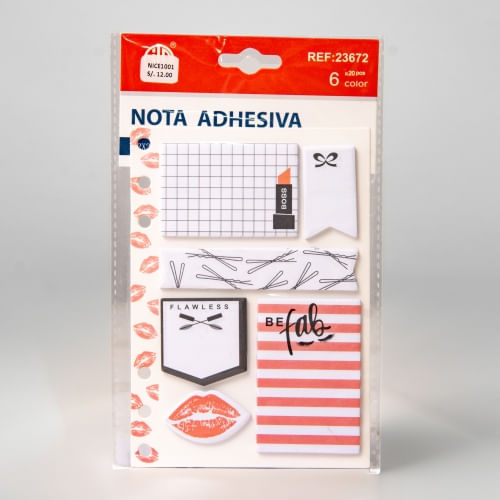 NOTA ADHESIVA DISEÑO LABIOS