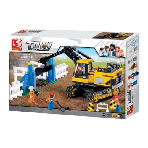 Sluban set máquina excavadora 614 pzs - construction