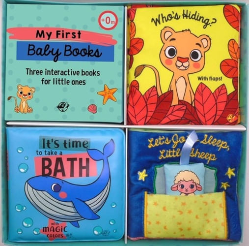 MY FIRST BABY BOOKS - THREE INTERACTIVE BOOKS FOR THE LITTLE ONES