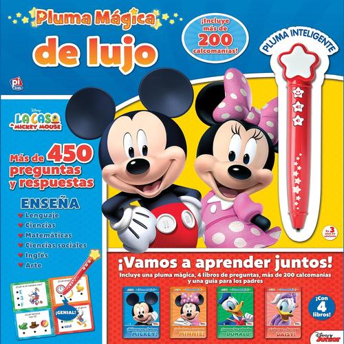 PLUMA MAGICA DE LUJO CON STICKERS MINNIE Y MICKEY