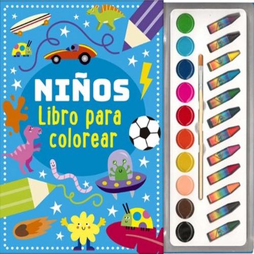 NIÑOS LIBRO PARA COLOREAR MINI CRAYONES ACUARELAS