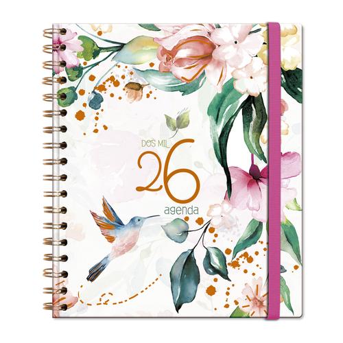 AGENDA 2026 FLORAL ESCRITORIO SEMANAL ESP.