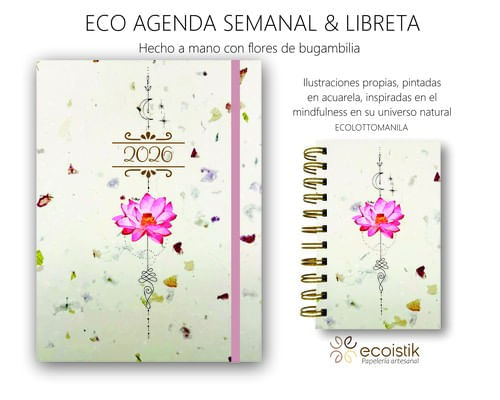 AGENDA ECOLOGICA 26 Y LIBRETA DE REGALO