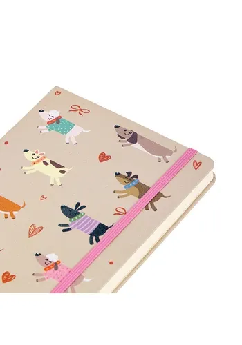 LIBRETA GLITTER CON LIGA PUPPY LOVE