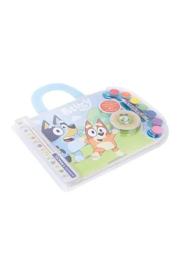 LIBRO ACUARELA BLUEY + PINCEL + 7 ACUARELAS