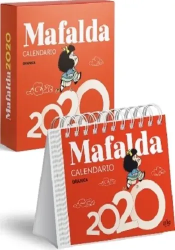MAFALDA 2020 CALENDARIO ESCRITORIO ROJO