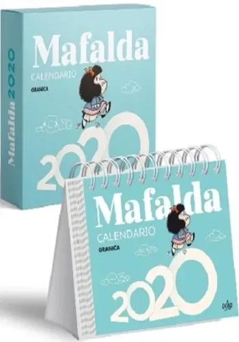 MAFALDA 2020 CALENDARIO ESCRITORIO AZUL